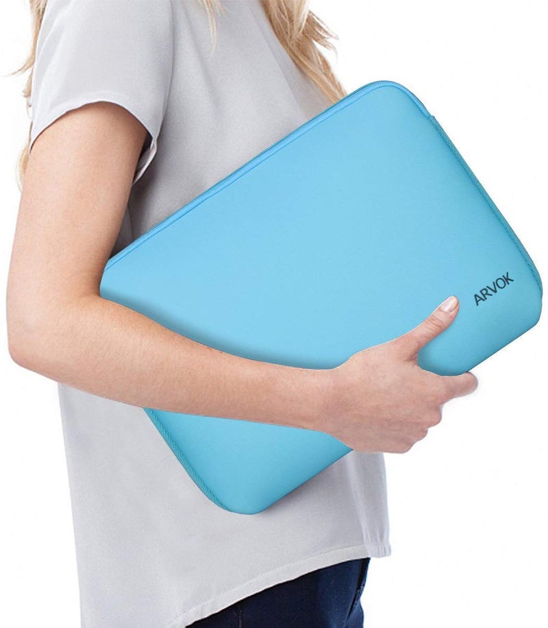 Arvok 11 11.6 12 Inch Laptop Sleeve Case for MacBook Air 12, Water-Resistant Neoprene Notebook Computer Tablet Sleeve, Carrying Bag Cover for Chromebook/HP/Dell/Lenovo/Asus/Acer, Baby Blue - Image 5